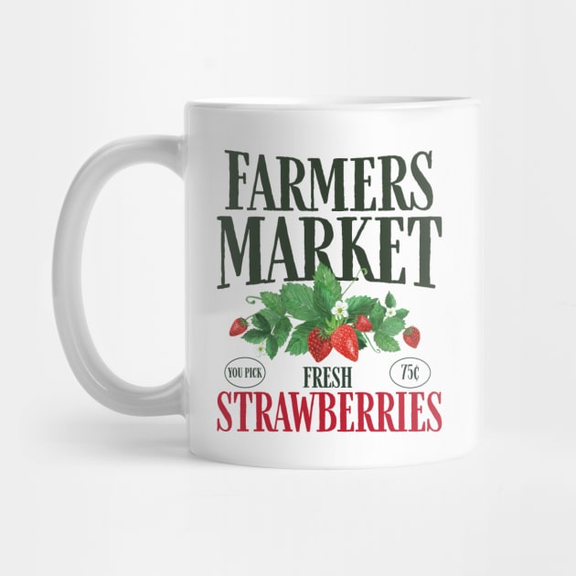 Farmers Market Fresh Strawberries by uncommontee